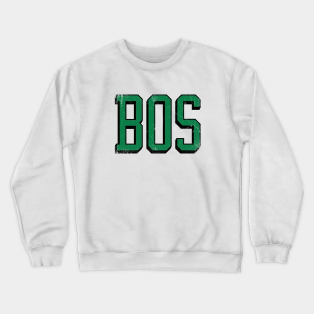 BOSton retro - White/Green Crewneck Sweatshirt by KFig21